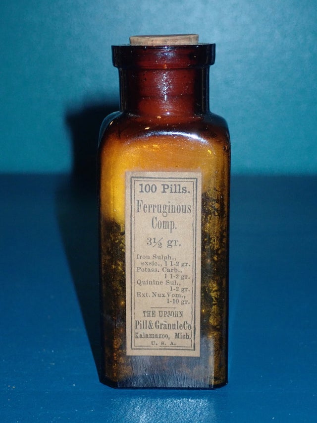 Antique manganese medicine bottle 2024